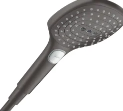 Suihkupää Hansgrohe Raindance Select E 120 3jet, harjattu musta kromi