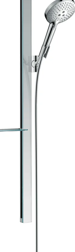 Suihkusetti Hansgrohe Raindance Select S 120 3jet, tanko 90 cm, lasipinta, saippua-alusta, kromi