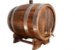 Tammitynnyri CiderMill 10 l jalustalla ja hanalla tumma