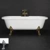 Tassuamme Elisabeth 800x1750 mm valumarmori valkoinen jalat kromattu