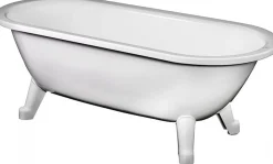 Tassuamme Gustavsberg GBG 6368 valkoisilla jaloilla 209 l 1680x730 mm valkoinen