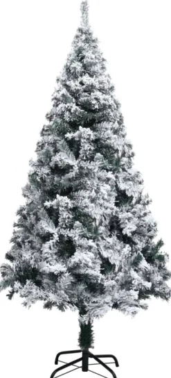 Tekojoulukuusi lumihuurteella, vihreä, 150cm, PVC