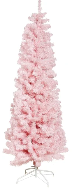 Tekojoulukuusi Nordic Winter Bling 180cm kapea PVC vaaleanpunainen