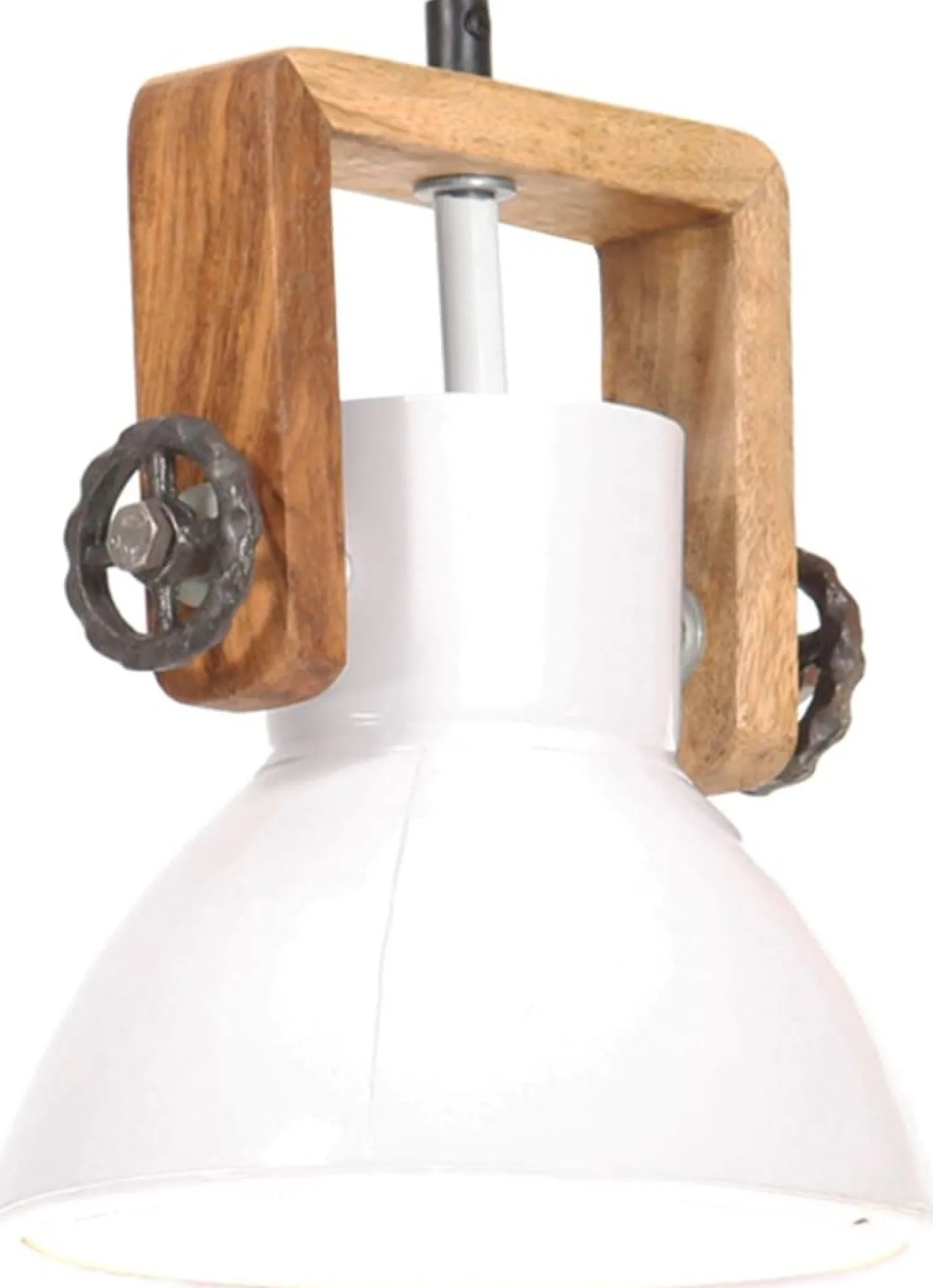 Teollistyylinen riippuvalaisin 25 w valkoinen pyöreä 19cm