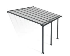 Terassikatos Palram-Canopia Olympia 3x4,25 m harmaa/kirkas