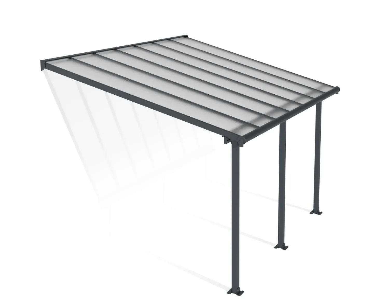 Terassikatos Palram-Canopia Olympia 3x4,25 m harmaa/kirkas