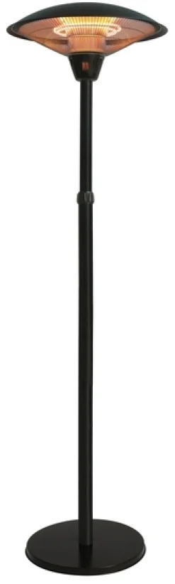 Terassilämmitin Hortus Teleskooppi lattiamalli 800/1200/2100 W HA musta