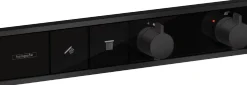Termostaatti Hansgrohe RainSelect, 2:lle toiminnolle, piiloasennus, mattamusta