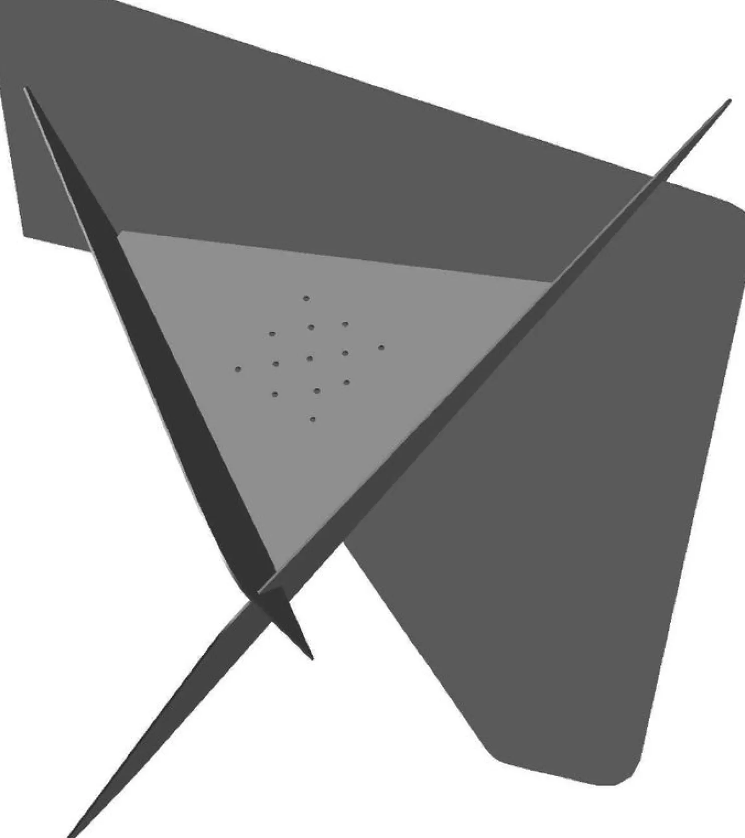 Tulisija Jabo Triangel 64x64x54cm Corten-teräs, sis. alustan
