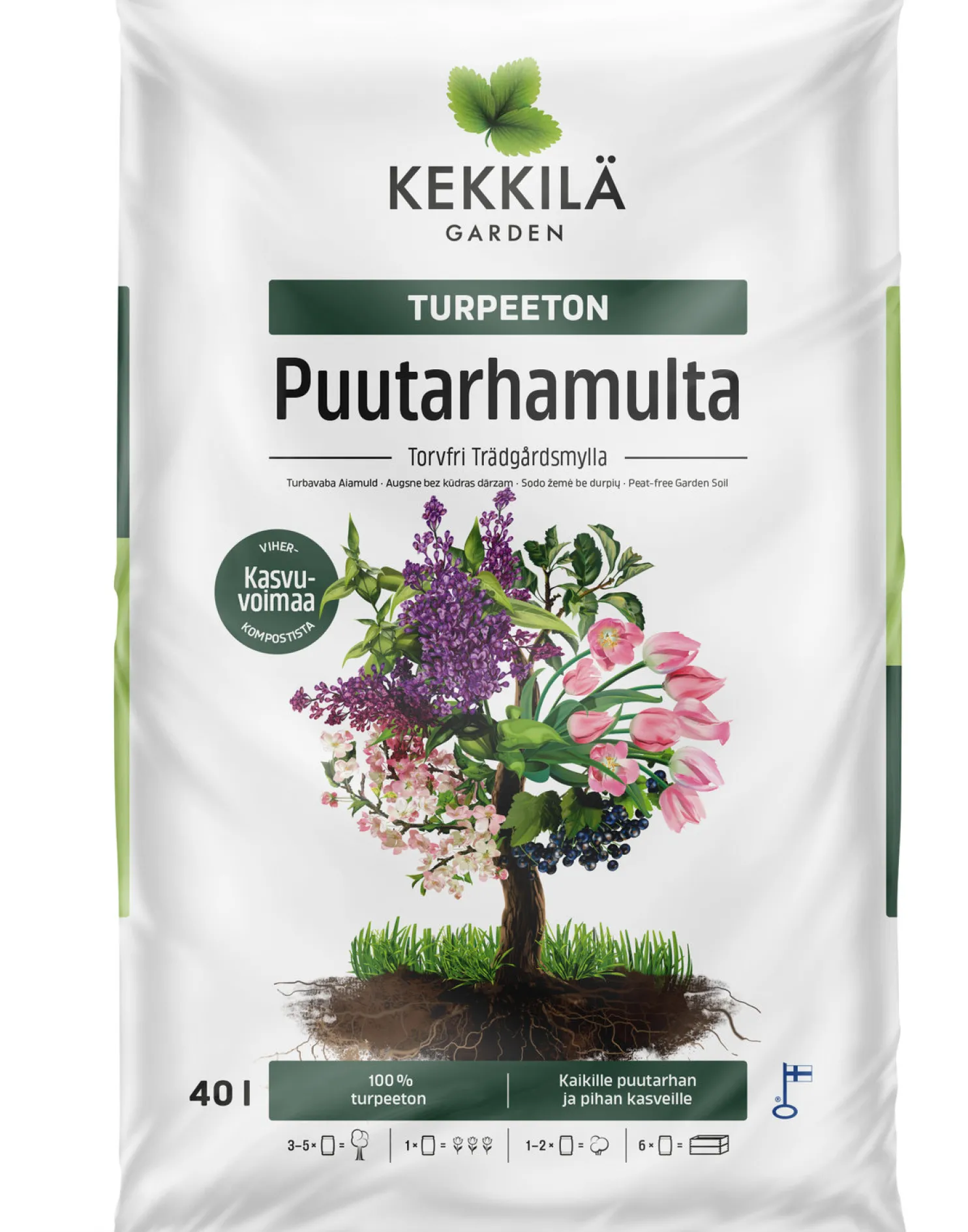 Turpeeton Puutarhamulta Kekkilä 70 säkkiä x 40l/lava, 2800 litraa
