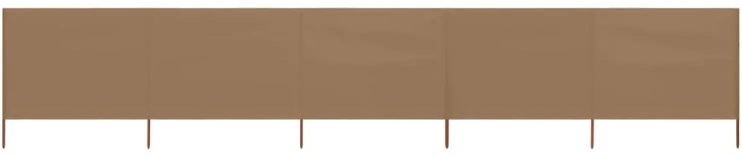 Tuulensuojakangas 5 paneelilla 600x160 cm ruskeanharmaa