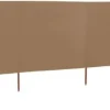 Tuulensuojakangas 6 paneelilla 800 x 80 cm ruskeanharmaa