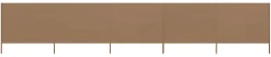 Tuulensuojakangas 5 paneelilla 600x120 cm ruskeanharmaa