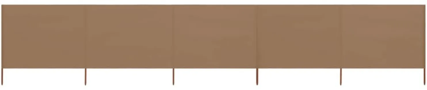 Tuulensuojakangas 5 paneelilla 600x120 cm ruskeanharmaa