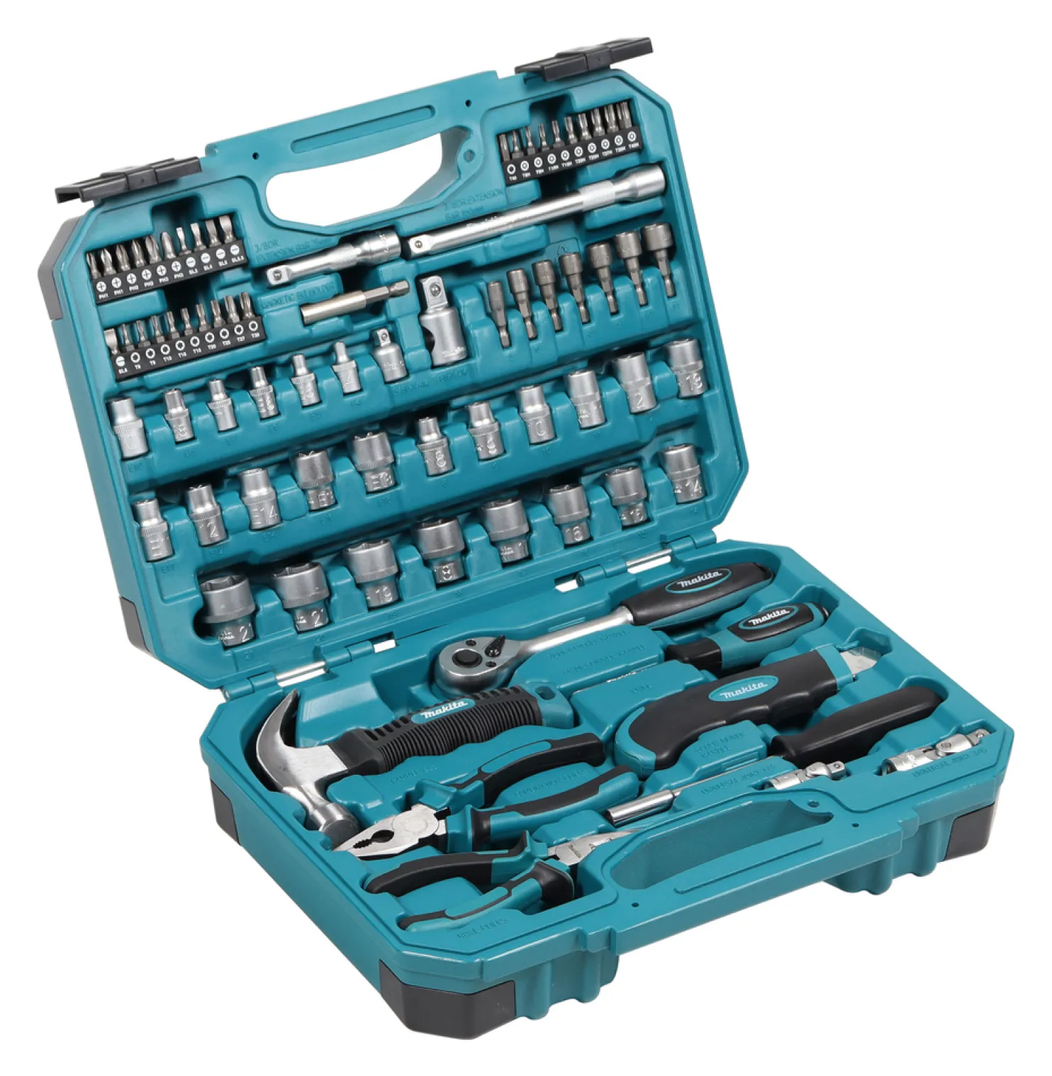 Työkalu- ja tarvikesarja Makita E-10899 76 osaa