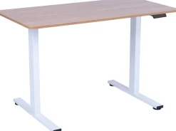 Työpöytä Home4You ERGO FIT 1 moottorilla 120x60xK71,5-116 cm, tammi/valkoinen