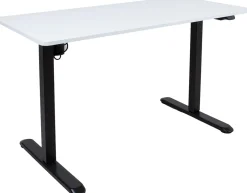 Työpöytä Home4You ERGO LIGHT 1 moottorilla 120x60xK73-118 cm, valkoinen/musta