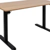 Työpöytä Home4You ERGO LIGHT 1 moottorilla 120x60xK73-118 cm, tammi/musta