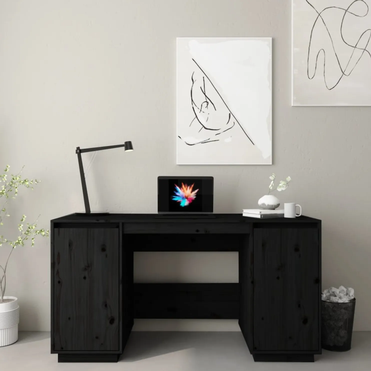 Työpöytä 140x50x75cm, mänty, eri värejä
