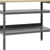 Työtaso harmaa 120x60x85 cm teräs