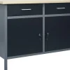 Työtaso musta 120x60x85cm teräs
