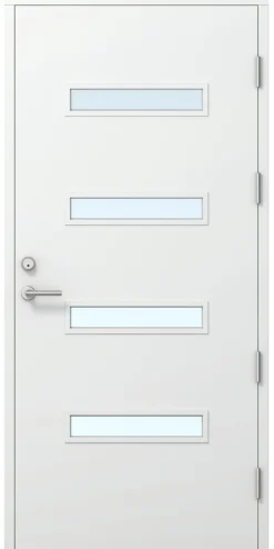 Ulko-ovi Oulux Esikko 10x21 karmi 115 mm valkoinen crepilasi