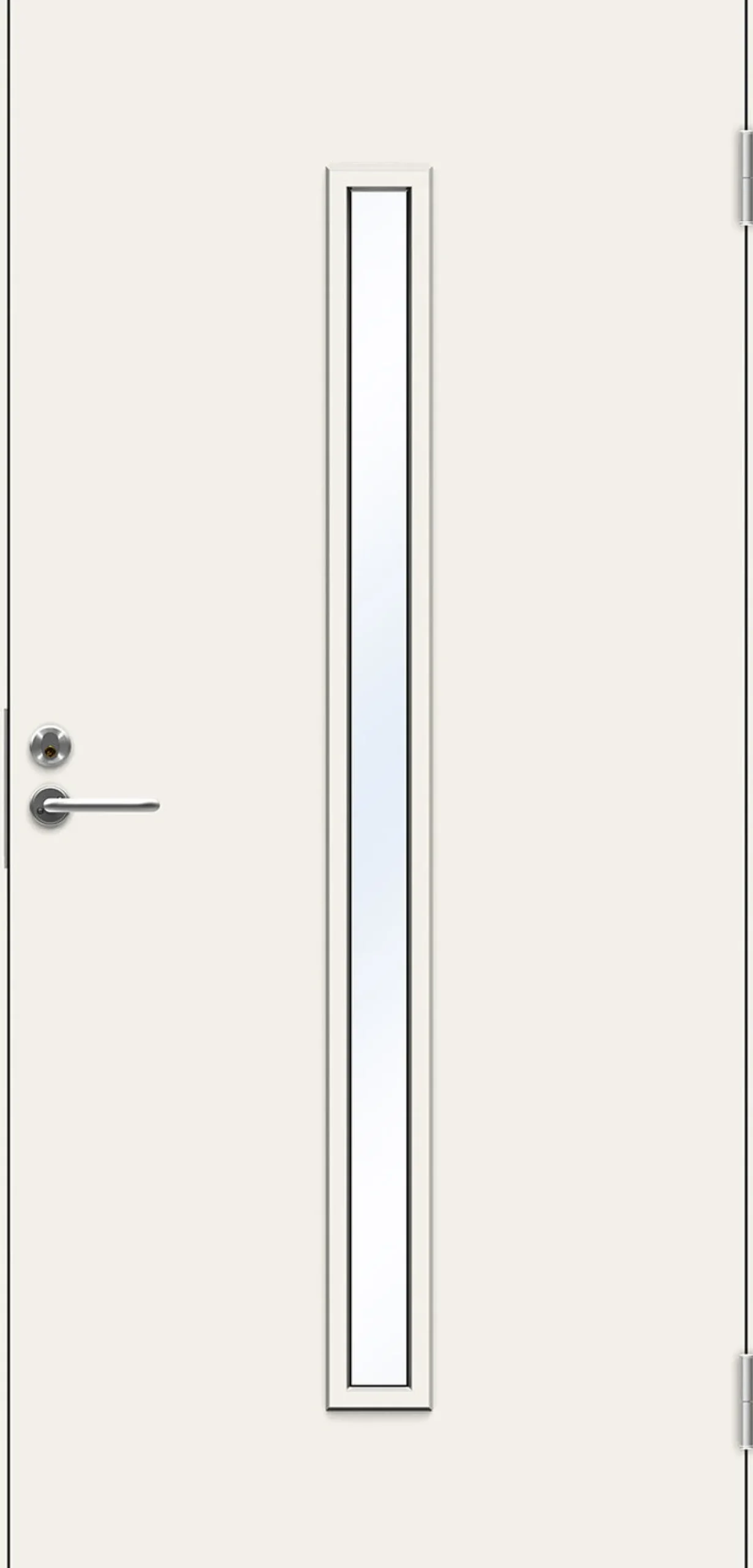 Ulko-ovi Swedoor Clever P-1700, 9-10x21, maalattu valkoinen NCS S 0502-Y, karmi 105mm
