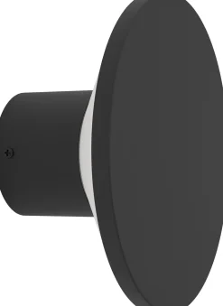 Ulkoseinävalaisin Eglo Rigosa, Ø18.5cm, IP44, 3000K, musta/valkoinen