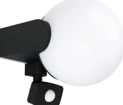 Ulkoseinävalaisin Eglo Rubio 17cm musta/valkoinen liiketunnistin