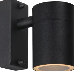 Ulkoseinävalaisin Lucide Arne-LED Ø6.3 cm 1x5W IP44 musta