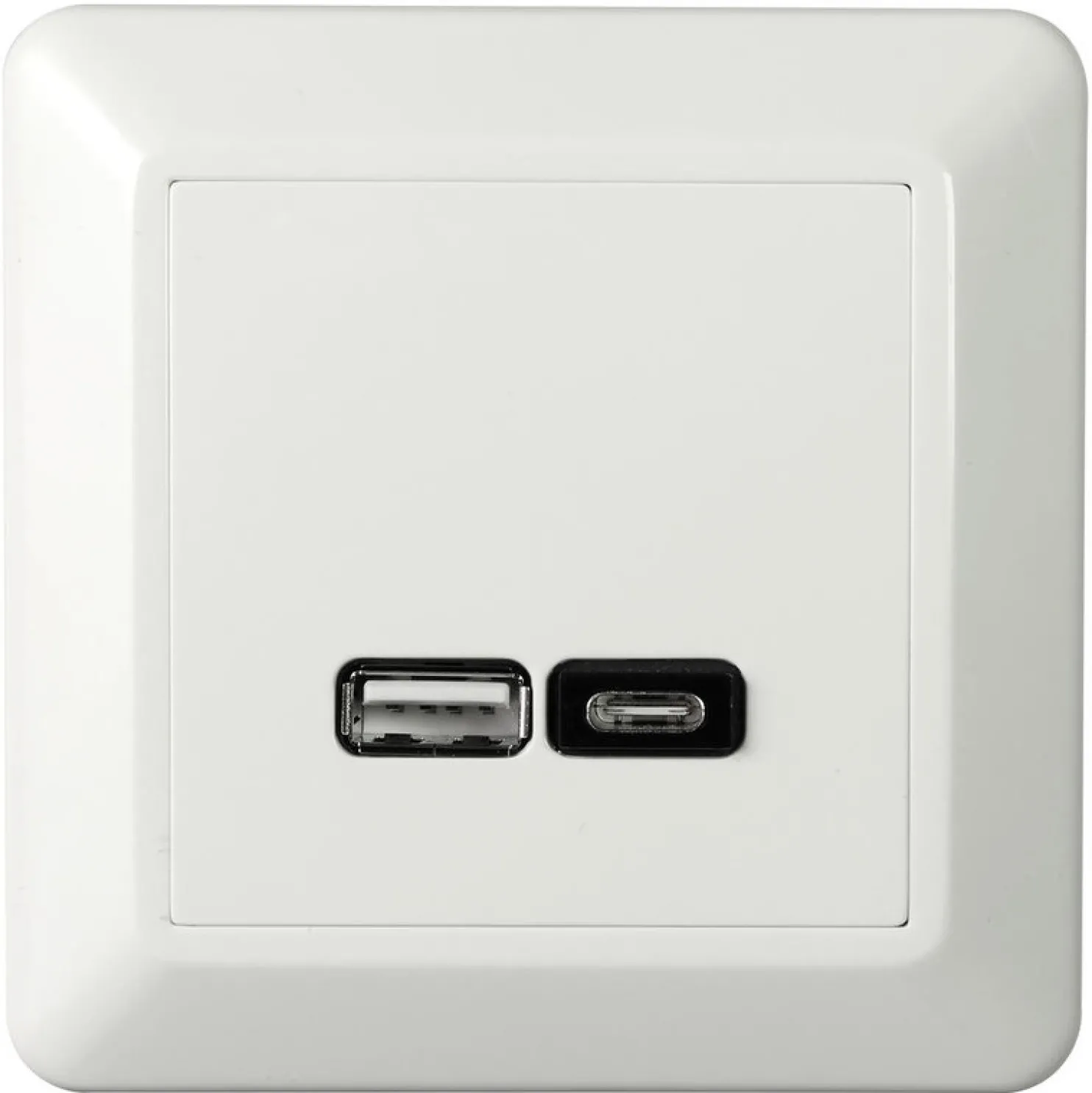 USB-latauspistorasia Elko RS16, USB-PR A+C 2,4A valkoinen