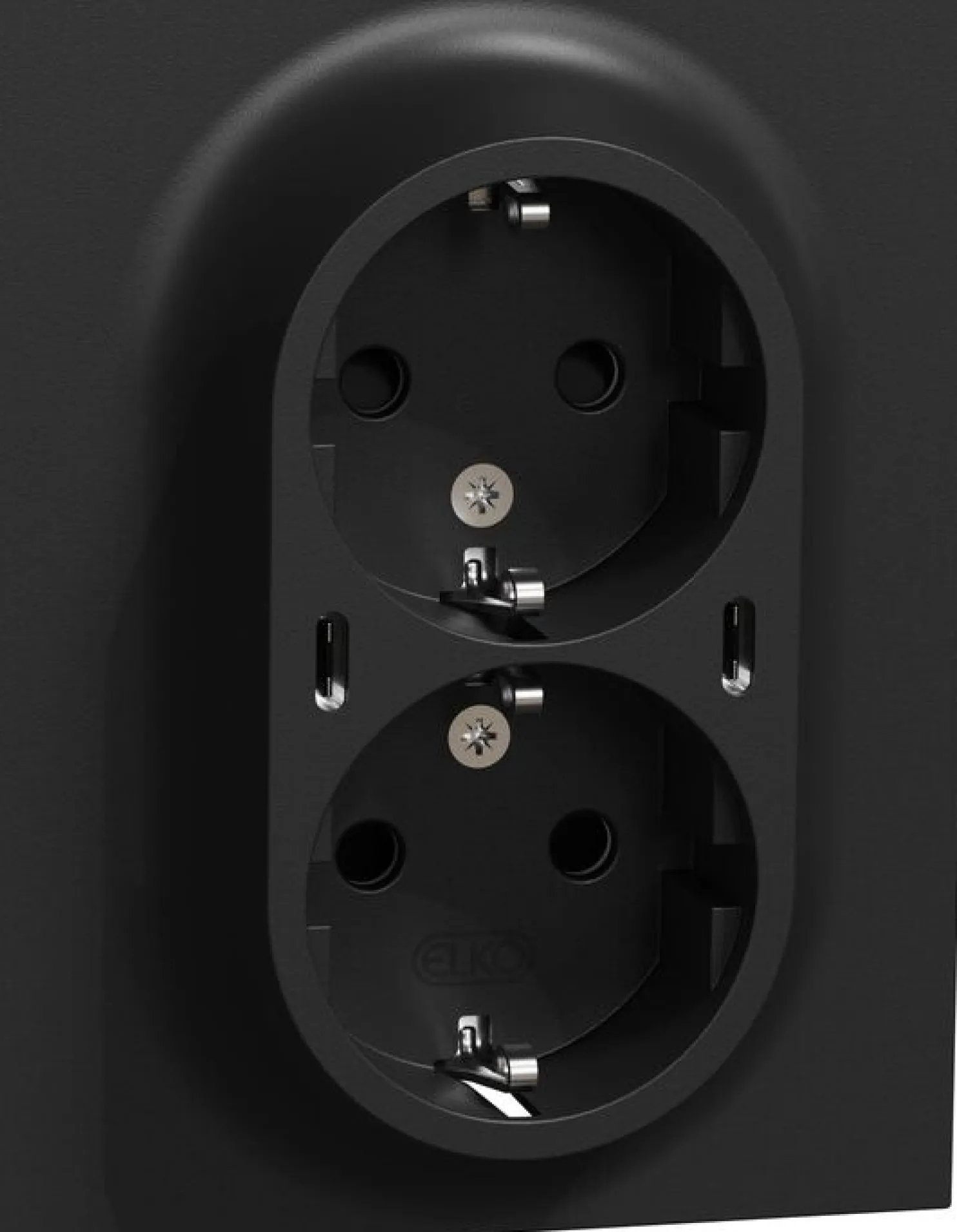 USB-pistorasia Schneider Electric ELKO One, 2-osainen + 2x USB-C, uppoasennus, peitelevyllä, IP20, 25W, PD