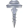 Valokateruuvi Keraplast 4,8 x 32 mm rst, 100 kpl, aluslevyllä