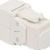 Verkkoliitin Pistesarjat Cat6 RJ45 UTP Keystone, valkoinen