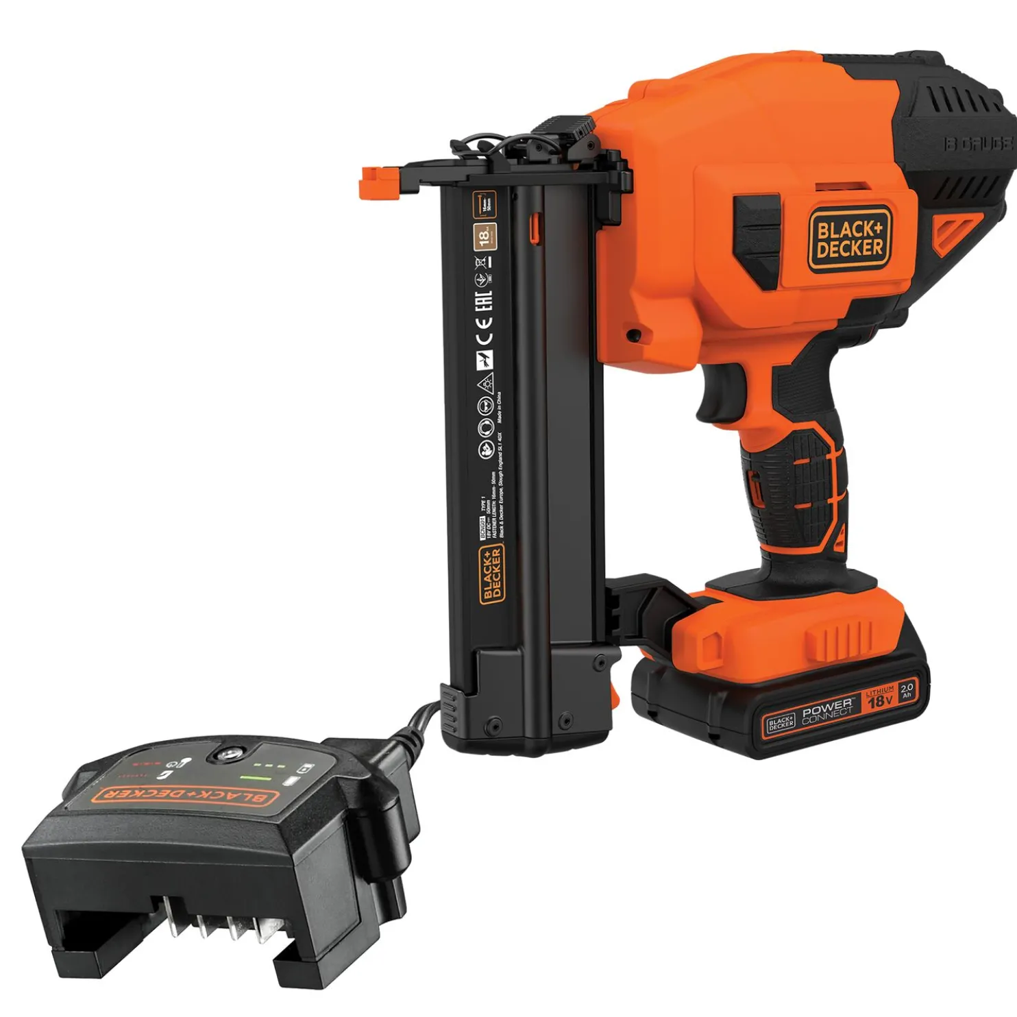 Viimeistelynaulain Black+Decker BCNG01D1 18V 2,0 Ah akulla