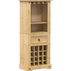 Viinikaappi Corona 56x35x134,5 cm täysi mänty (05686)