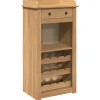 Viinikaappi Panama 57x40x111,5 cm täysi mänty (16390)