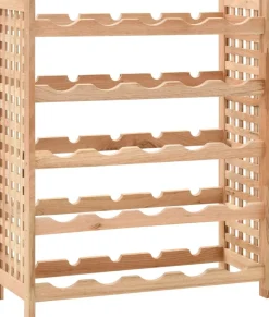 Viiniteline 25 pullolle pähkinäpuu 63x25x73 cm