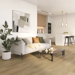 Vinyylilankku Karitma Premium Rigid Vinyl 7002 Canyon Oak, vaaleanruskea, integroitu askeläänieriste