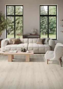Vinyylilankku Tarkett iD Click Ultimate 55 Scandinavian Oak Medium Beige, integroitu askeläänieriste