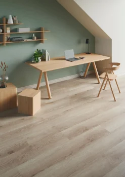 Vinyylilankku Tarkett iD Click Ultimate 55 Contemporary Oak Grege, integroitu askeläänieriste