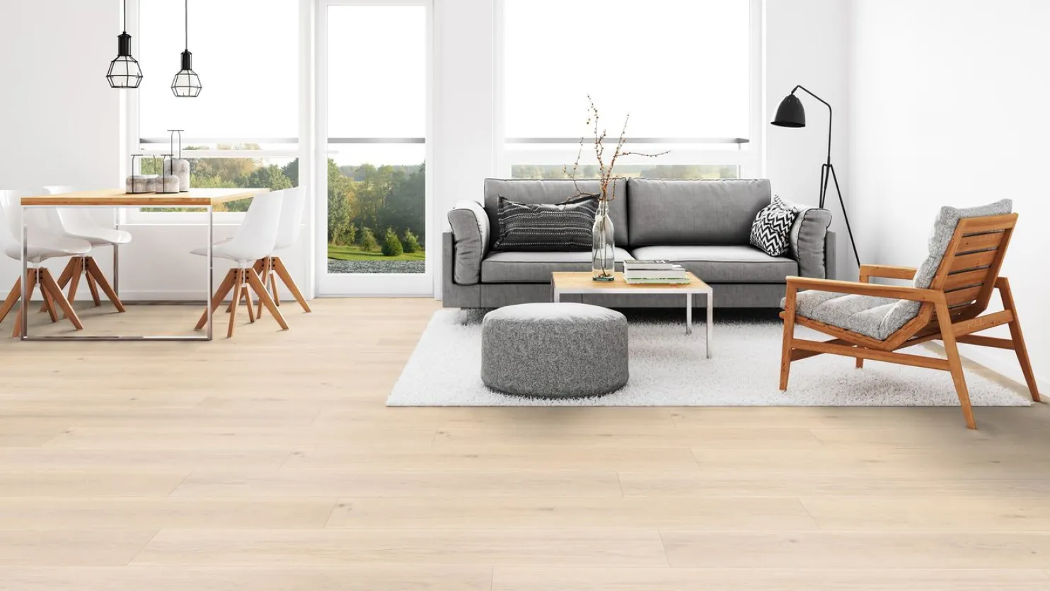 Vinyylilankku Tarkett iD Inspiration Click Solid 55 Highland Oak Cream