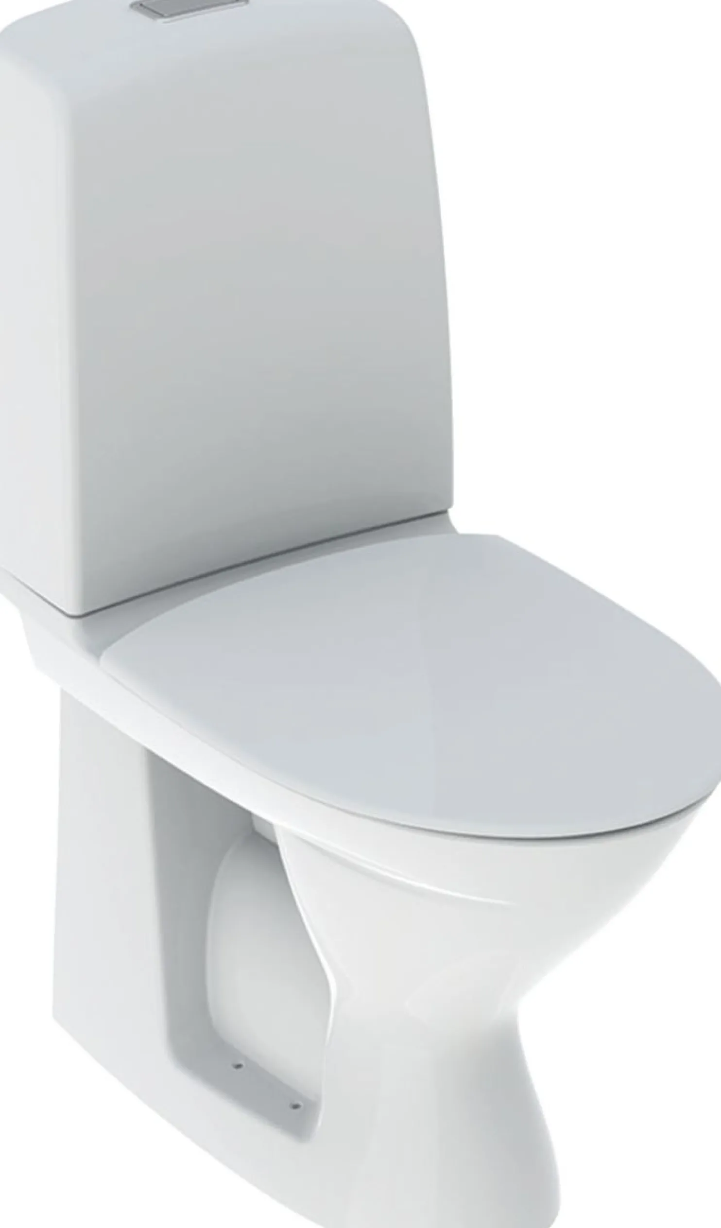 WC-istuin IDO Standard, piilo-S-lukko, 2-huuhtelu, huuhtelukaulukseton, sis. kansi