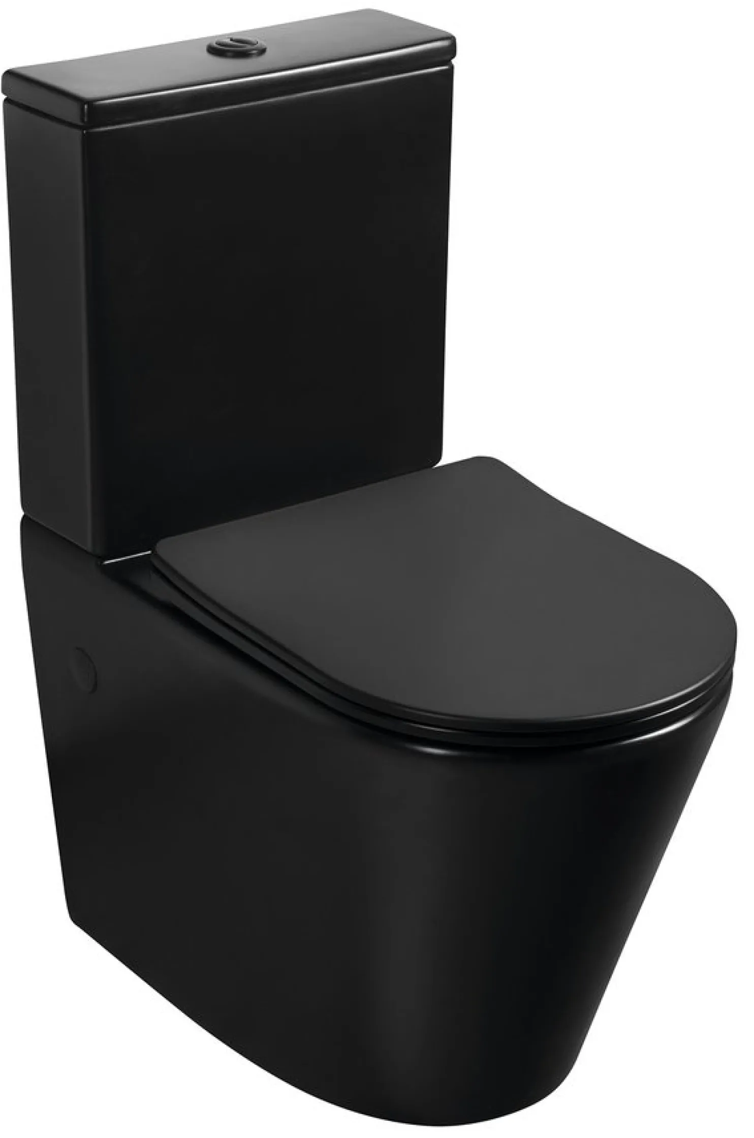 WC-istuin Interia Pako Rimless soft-close -kannella kaksoishuuhtelu, mattamusta
