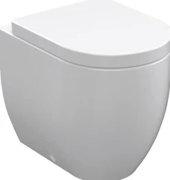 WC-istuin Kerasan Flo S/P-lukko lattiamalli valkoinen