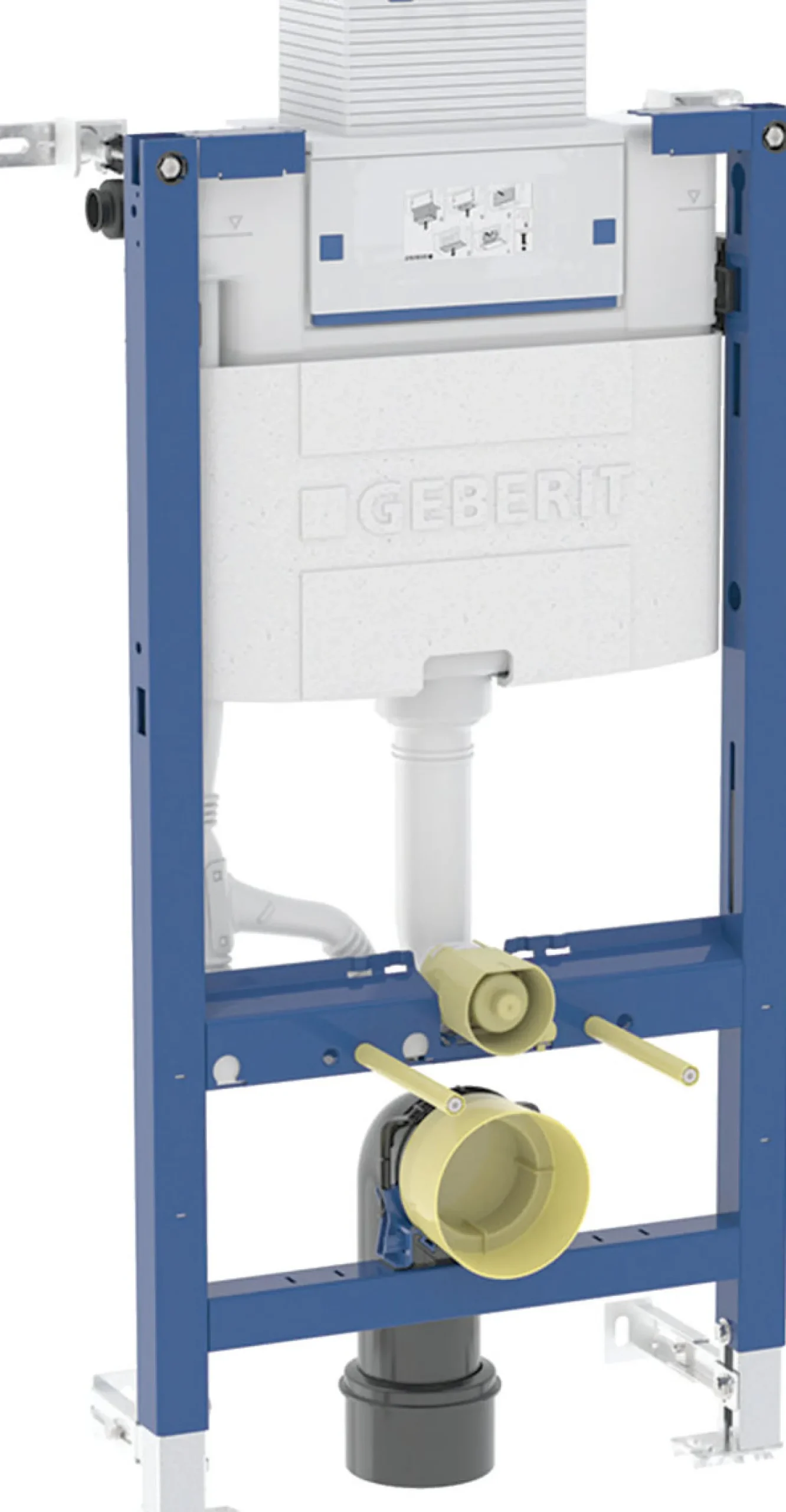 WC:n seinäasennuselementti Geberit Duofix Omega, 98cm, piilohuuhtelusäiliö 12cm, PEX-liittimellä
