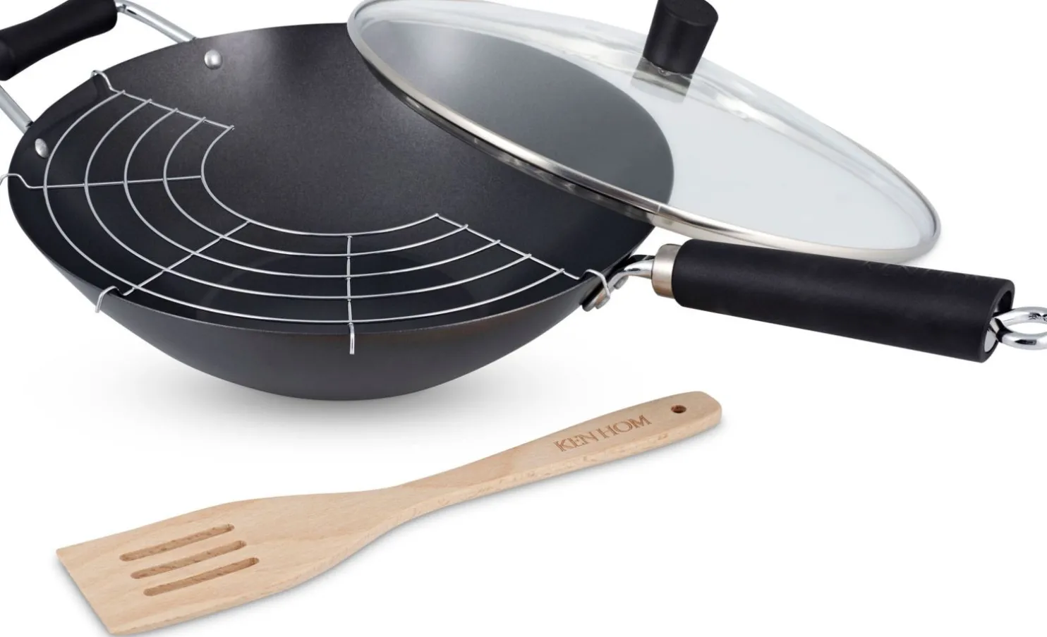 Wokkipannu tarvikkeineen Ken Hom Excellence non-stick 31 cm