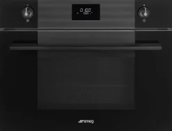 Yhdistelmämikroaaltouuni Smeg Linea SF4101MCNO, 60cm, musta