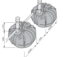 Yhdistämisputkipaketti Uponor 160mm SAKO 10 m³ umpisäiliöille